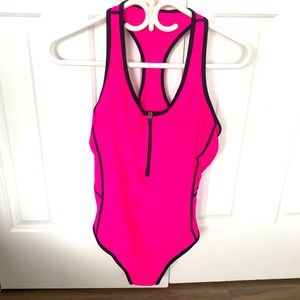 Fuschia one piece bathing suit